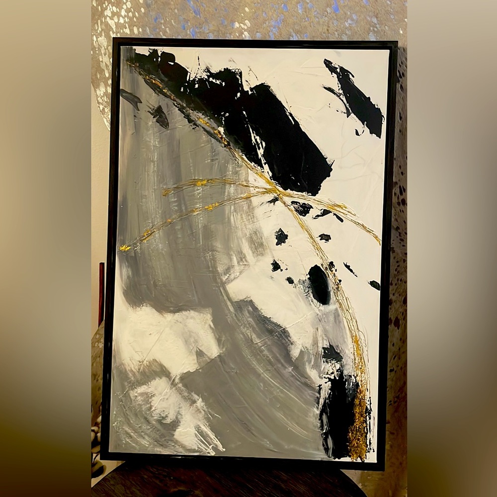 Original art: 36x24 Abstract textured canvas framed